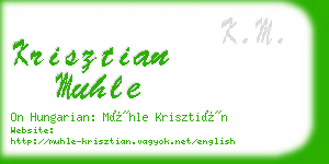 krisztian muhle business card